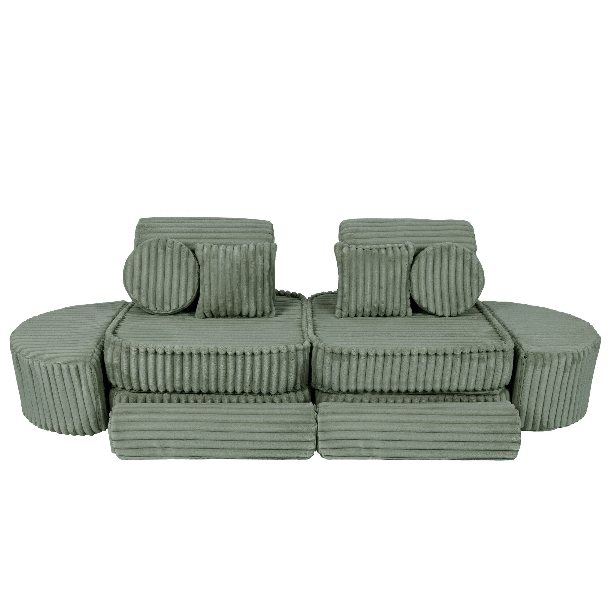 Meowbaby Churros Pocket Sofa Max Olive Sage Green