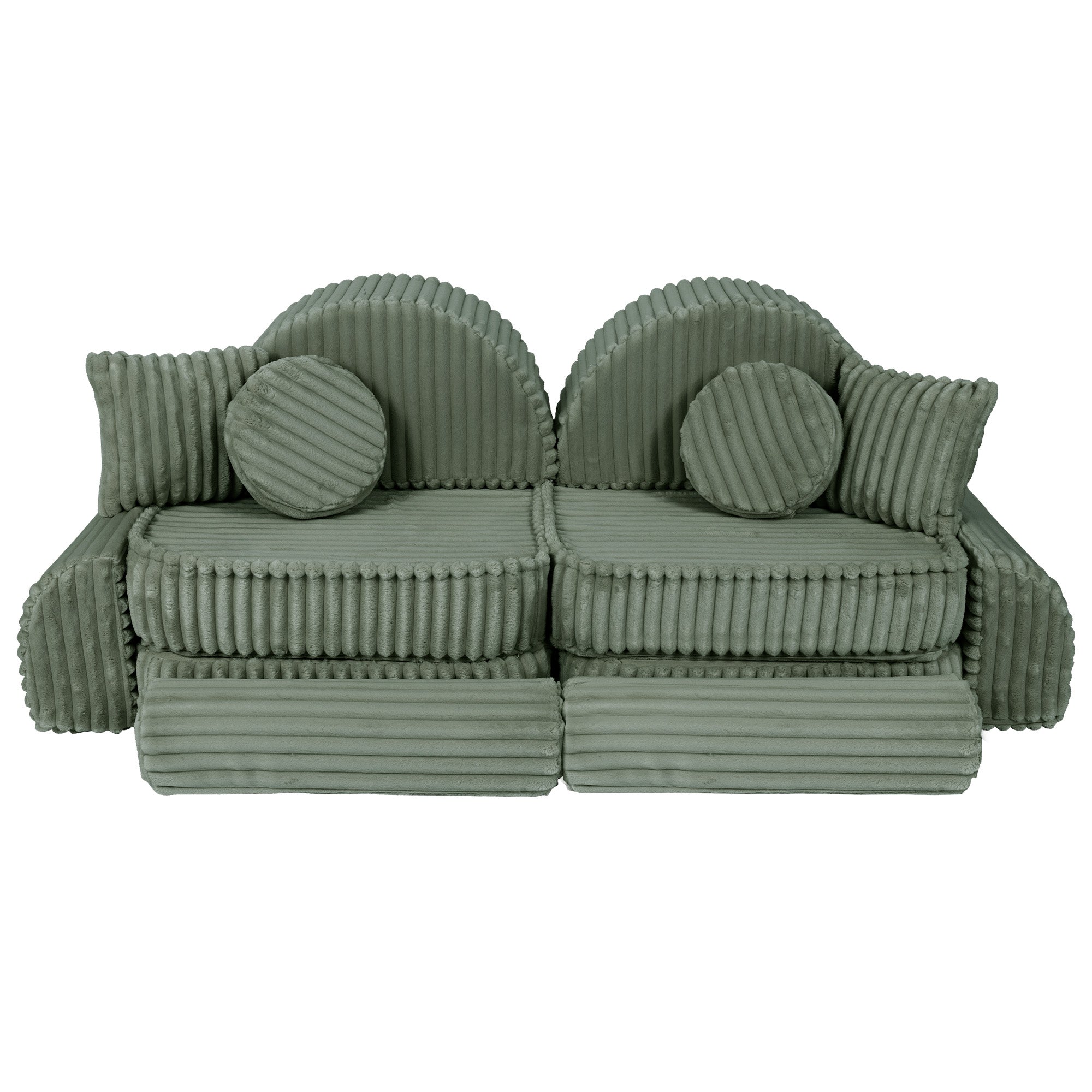 Meowbaby Churros Pocket Sofa Max Olive Sage Green