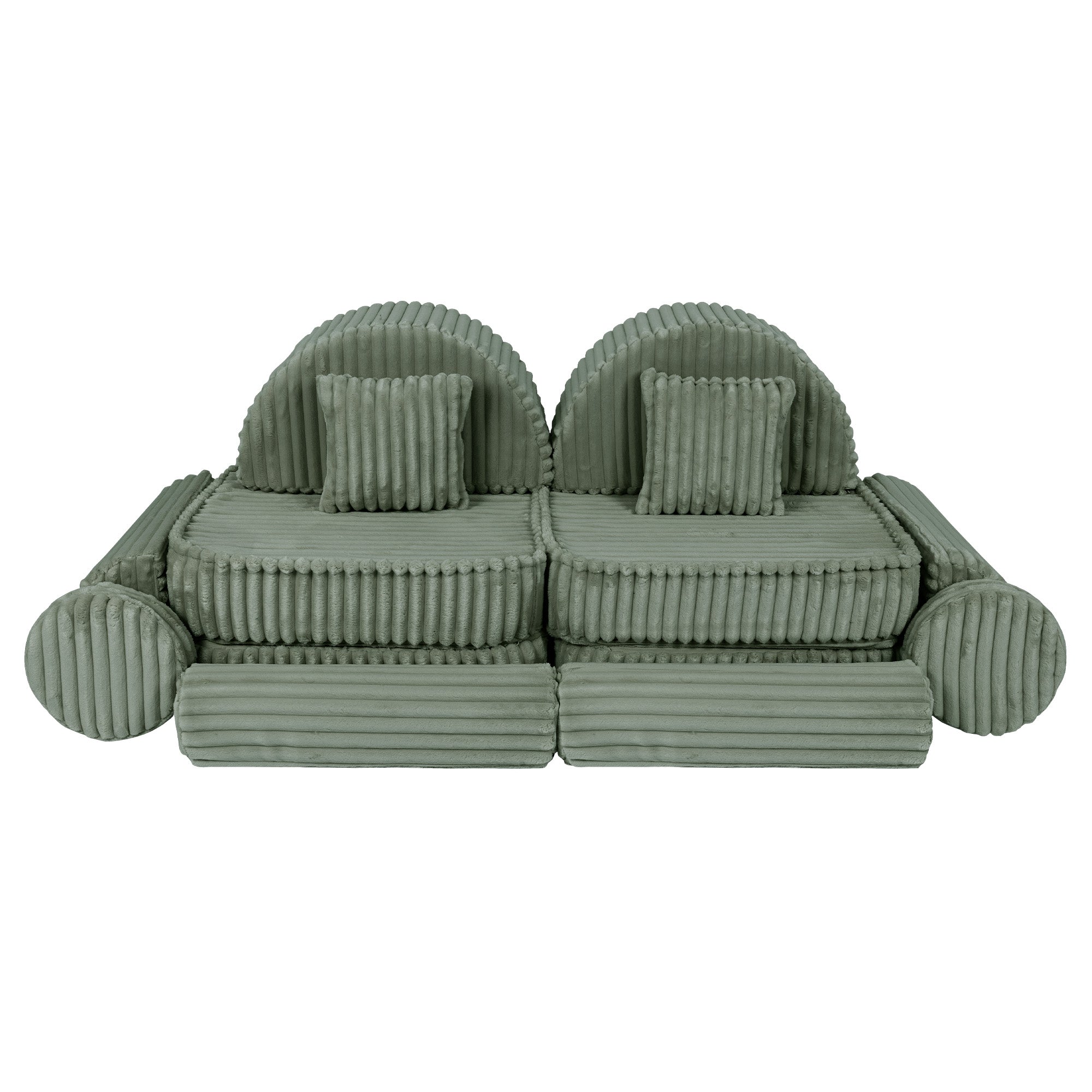 Meowbaby Churros Pocket Sofa Max Olive Sage Green