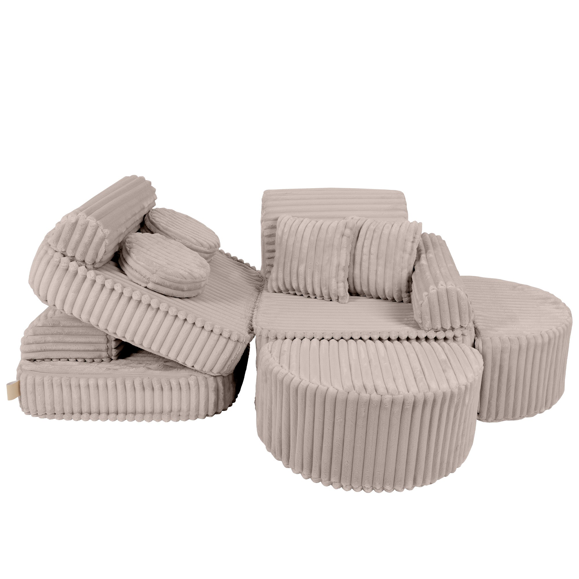 Meowbaby Churros Pocket Sofa Max Pebble Beige