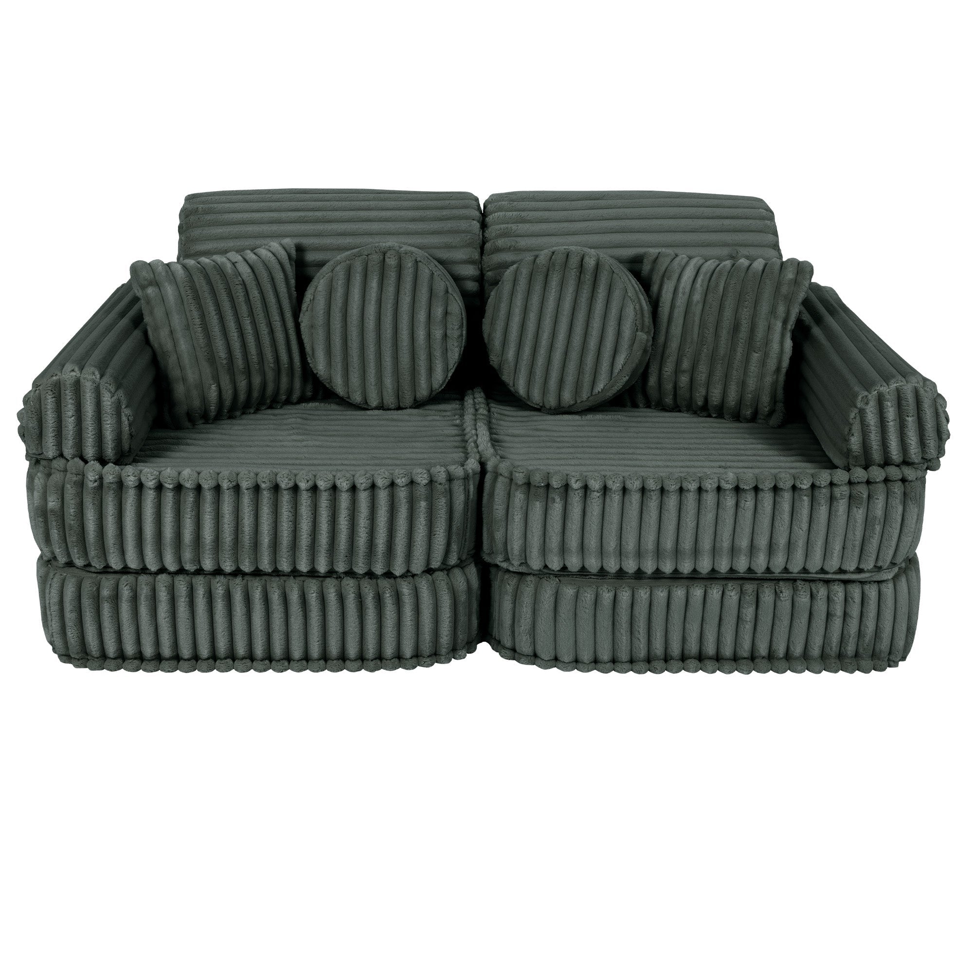 Meowbaby Churros Pocket Sofa Plus Pine Forest Green