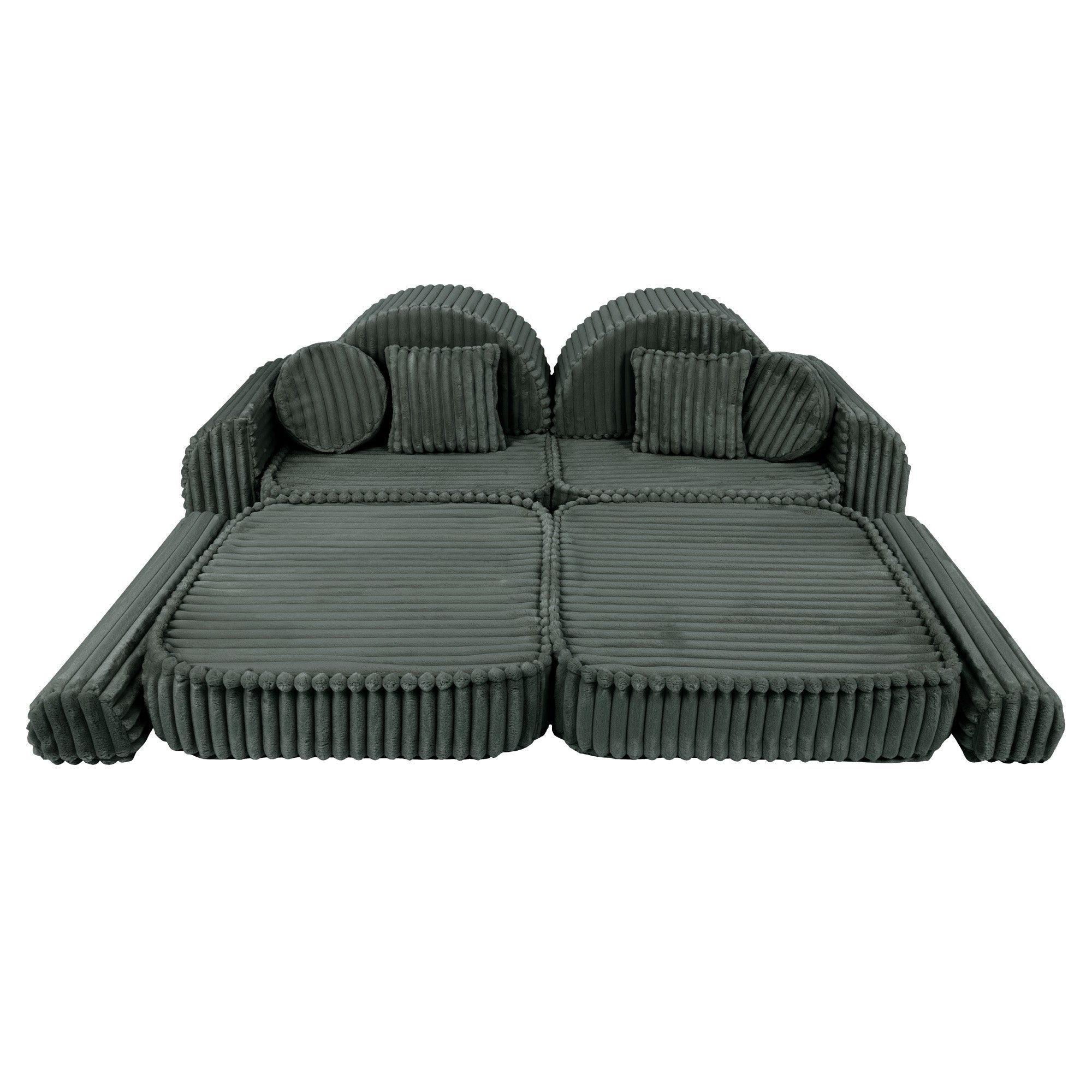 Meowbaby Churros Pocket Sofa Max Pine Forest Green