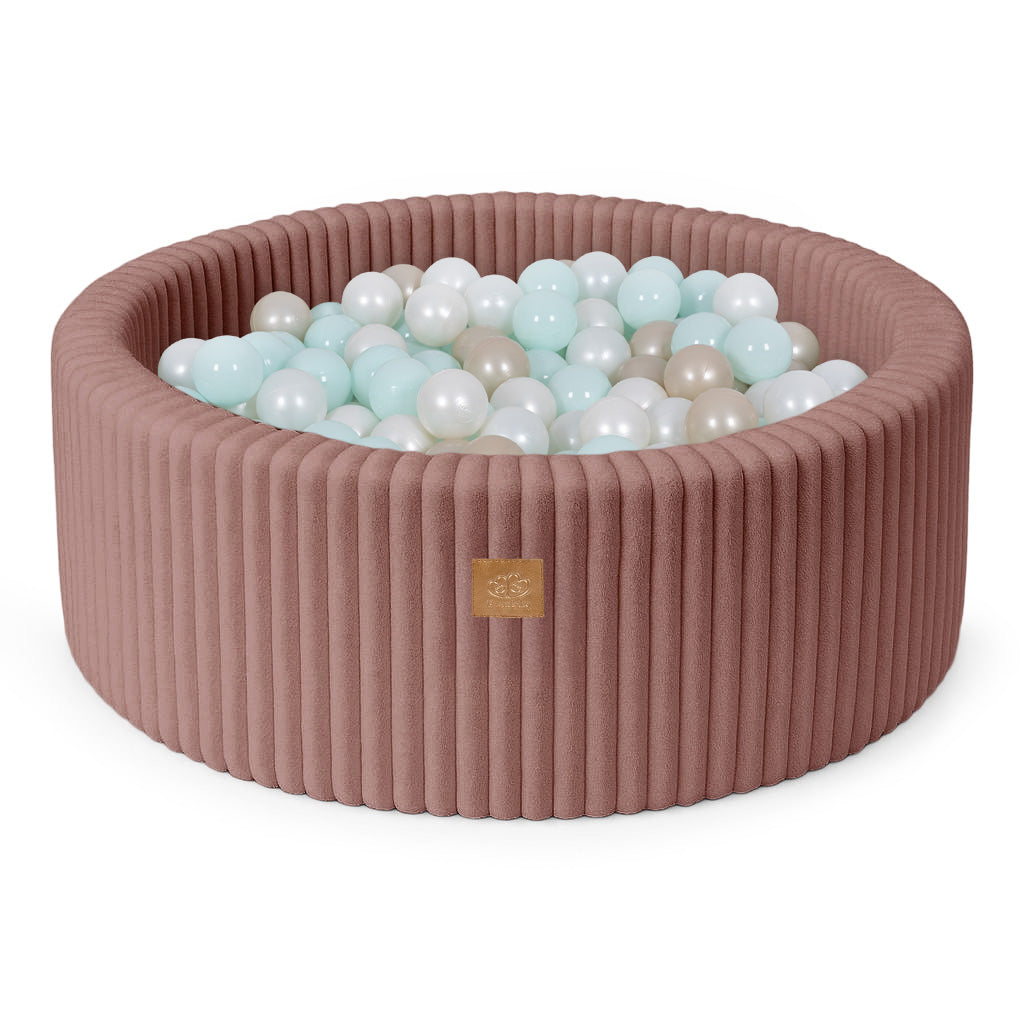 Piscină cu Bile pentru Copii – Alege Culoarea Bilelor | Roz rubin-ciocolatiu | Churros