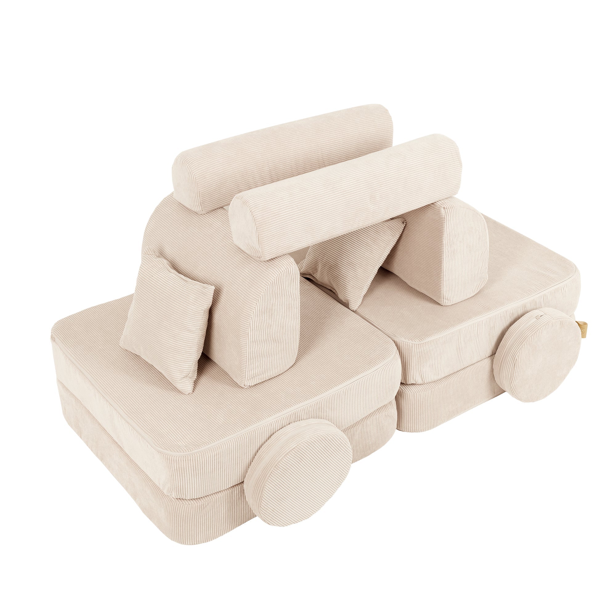 Canapea extensibilă modulară MeowBaby Slimcord Play Sofa Plus – 10 piese