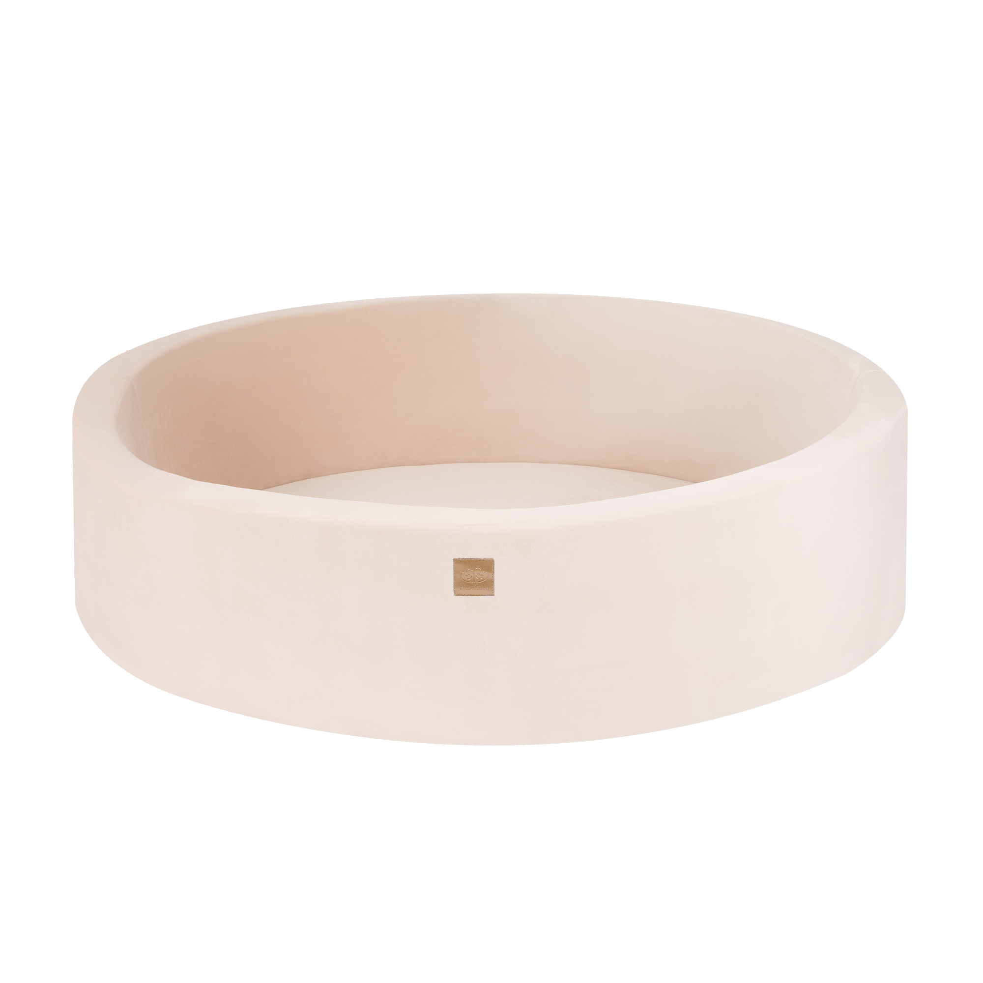 Piscină cu bile din catifea, bile mari ecru la alegere