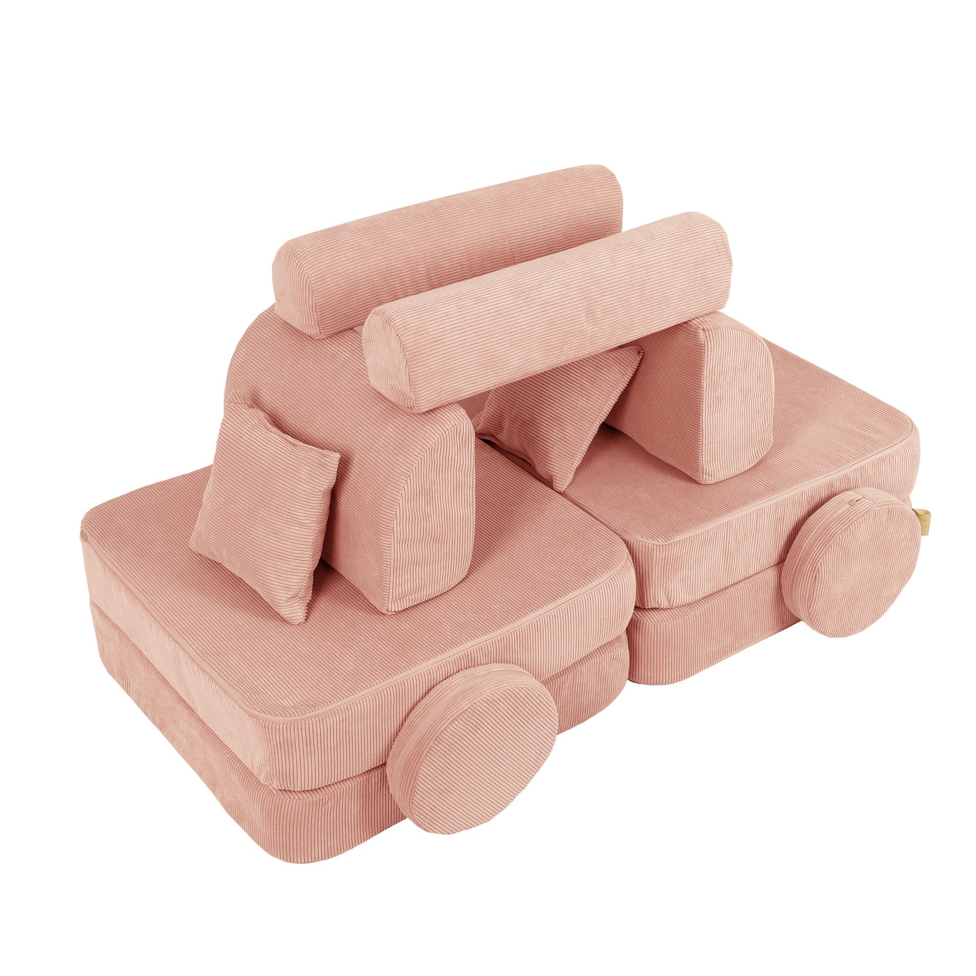 Canapea extensibilă modulară MeowBaby Slimcord Play Sofa Plus – 10 piese