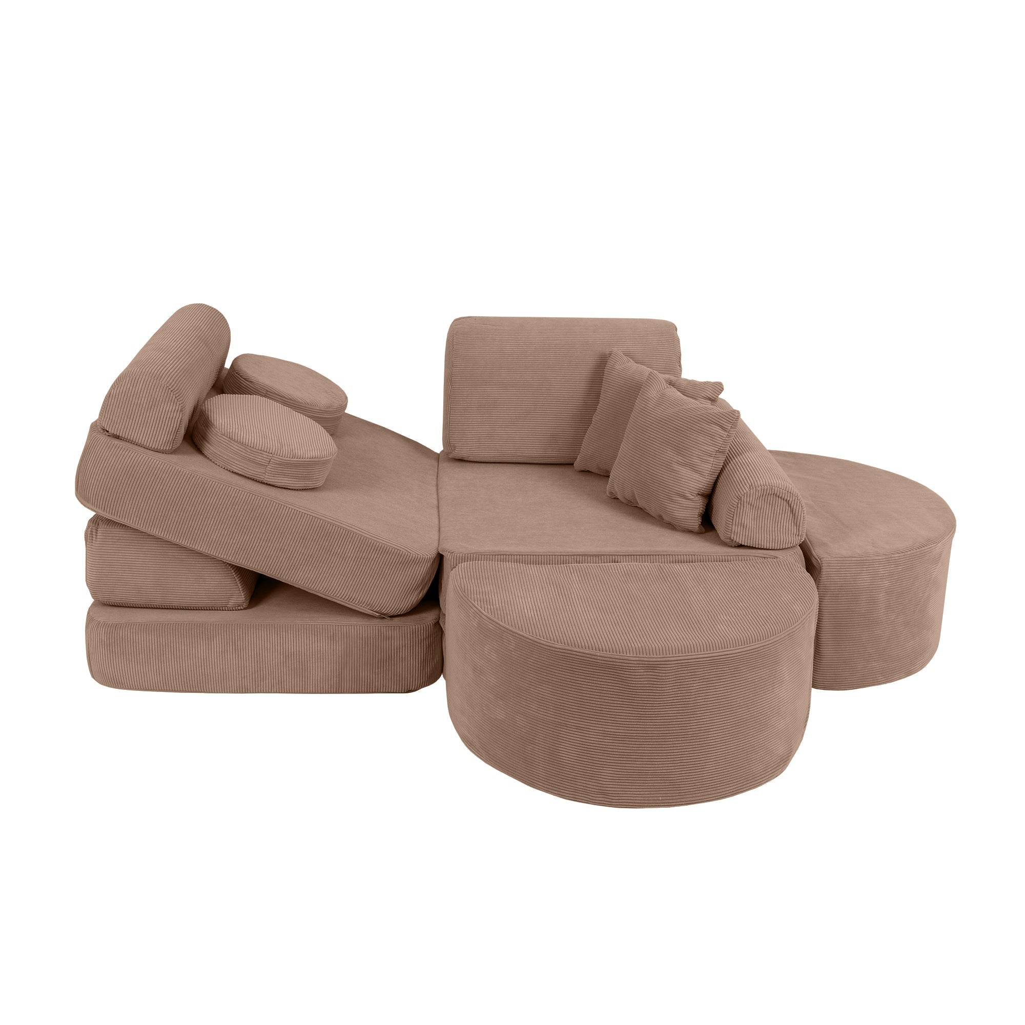 MeowBaby Slimcord Play Sofa Max – Canapea extensibilă modulară pentru copii | 12 piese