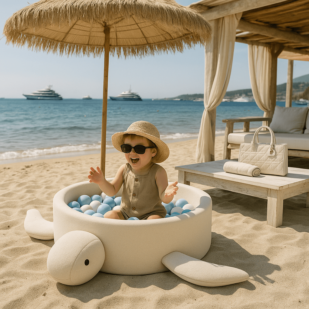 Meowbaby Foam Baby Turtle Ball Pit | Boucle