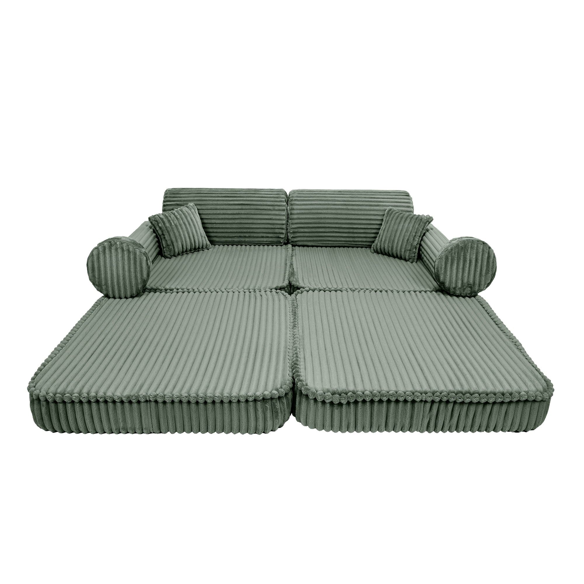 Meowbaby Kids Play Sofa - Modular Play Couch | 10 Pieces | Churros