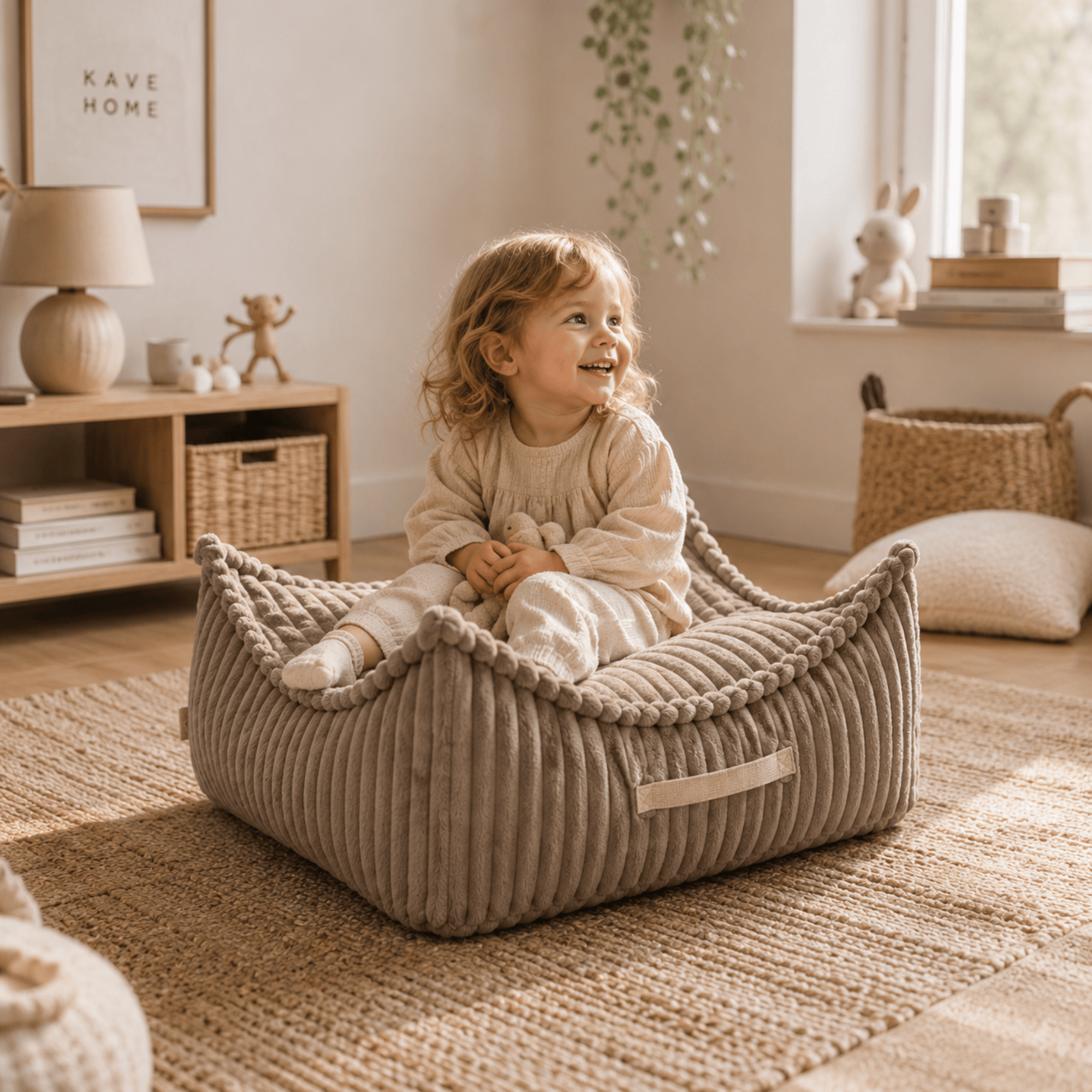 Meowbaby Square Kids Pouf – Churros
