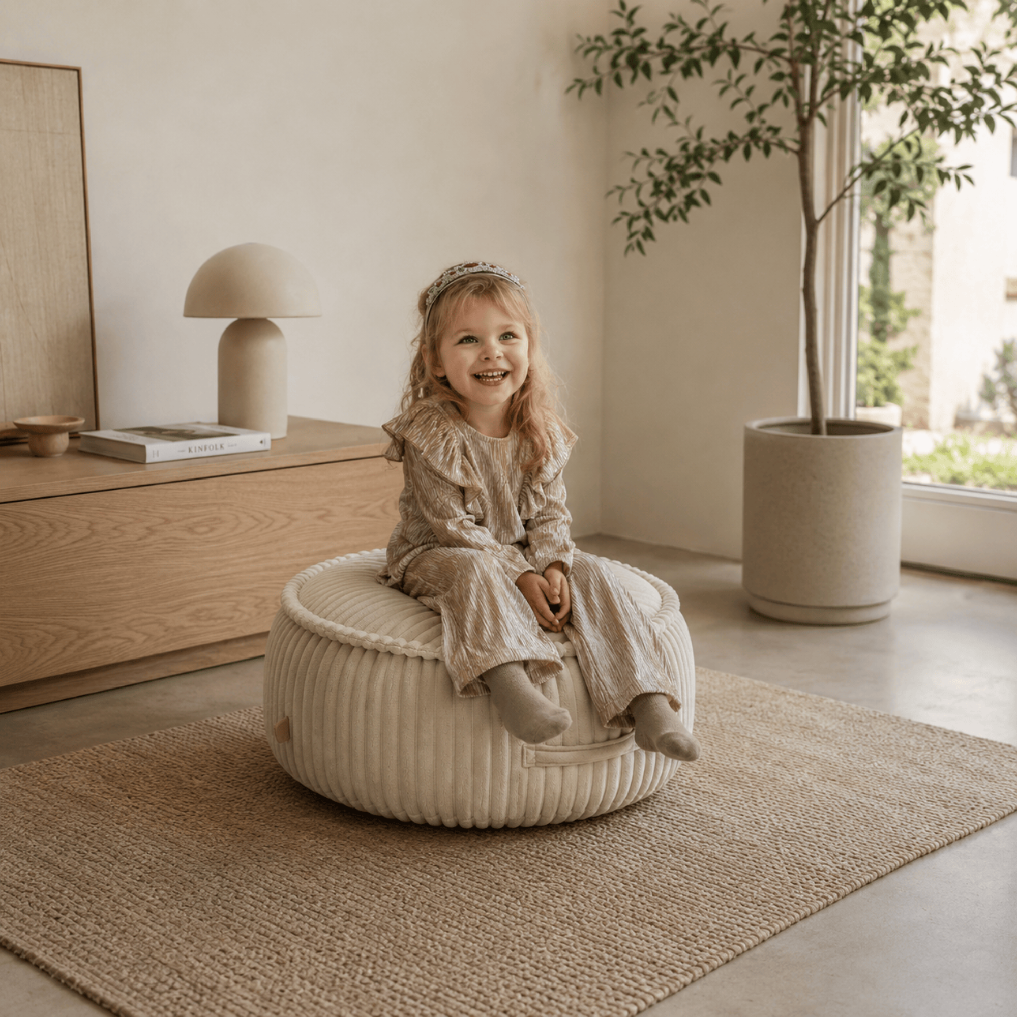 Meowbaby Round Kids Pouf – Churros