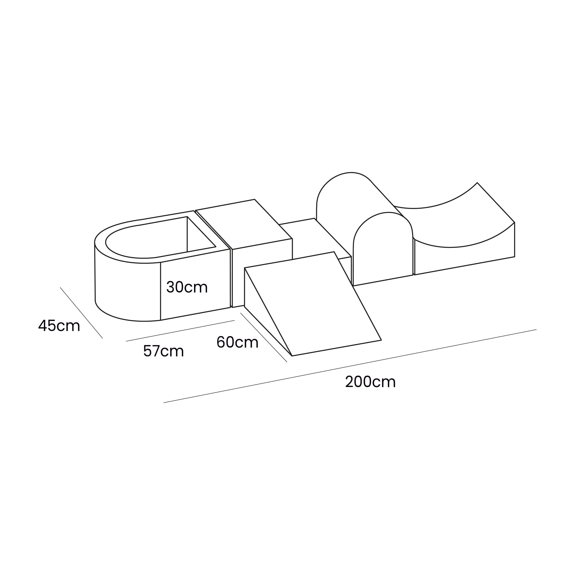 Boucle Foam Playground 5 Elements Dimensions Meowbaby