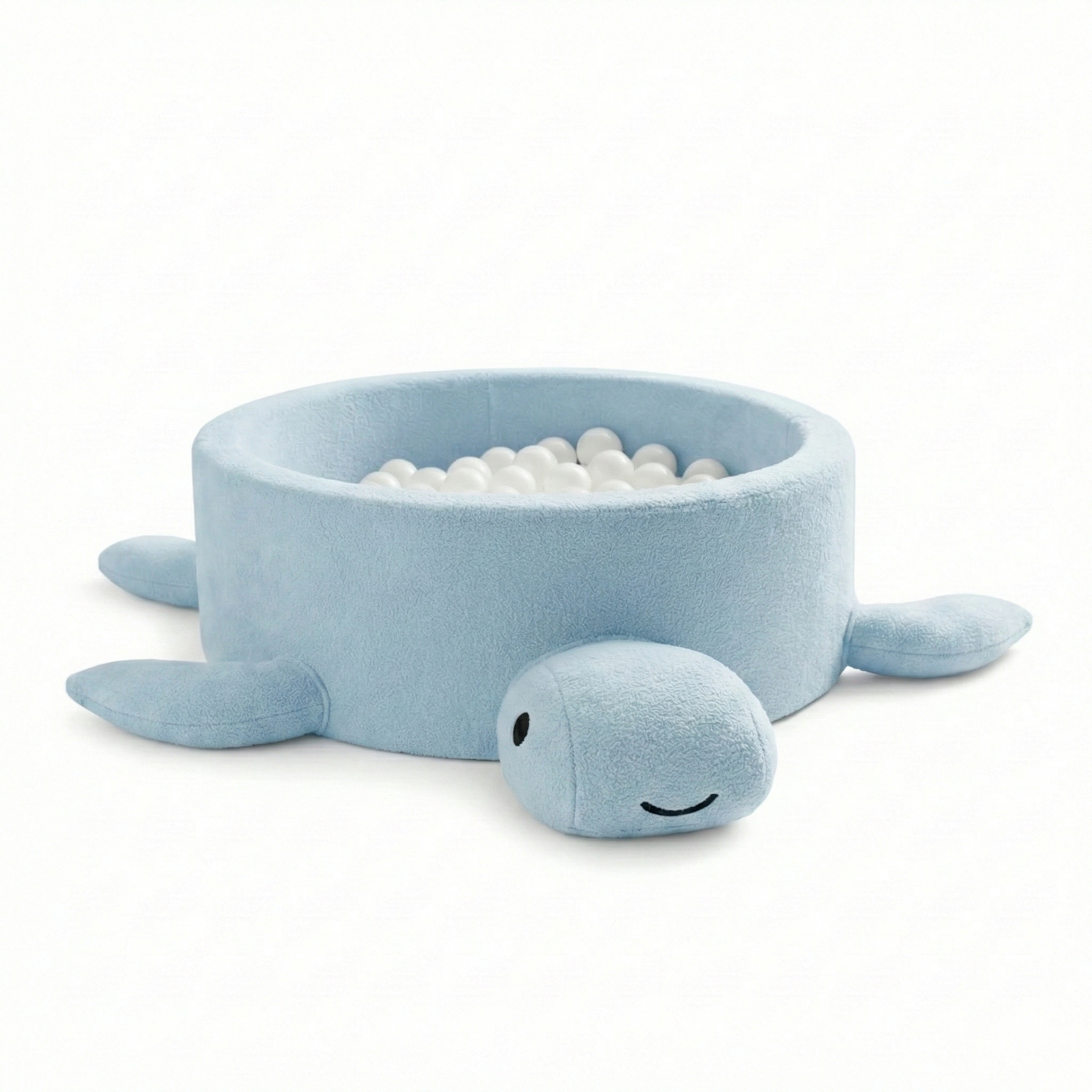 Piscină cu bile pentru copii – Turtle | Mingi din care să alegeți | Albastru gheață prăfuit | Boucle